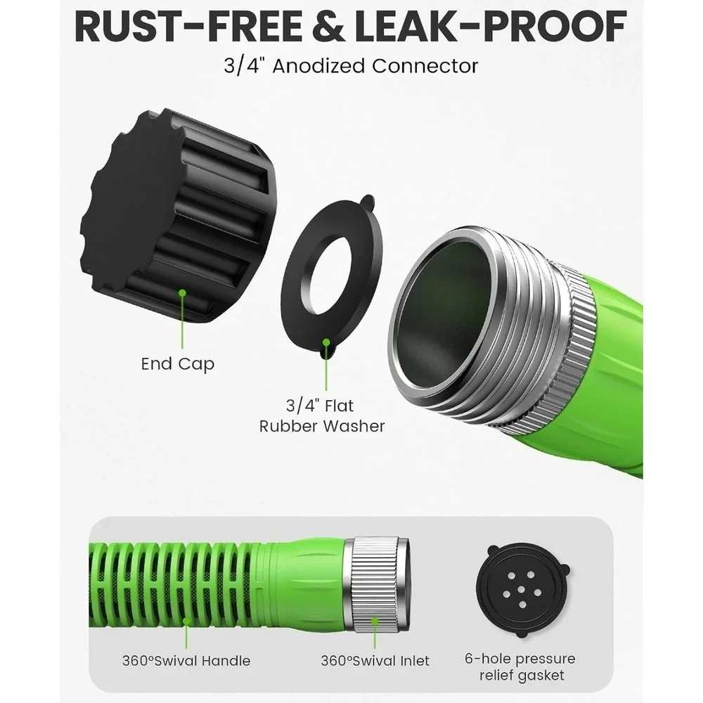 New Flat Soaker Hose 50FT for Garden Beds and Lawns, Drip Hose